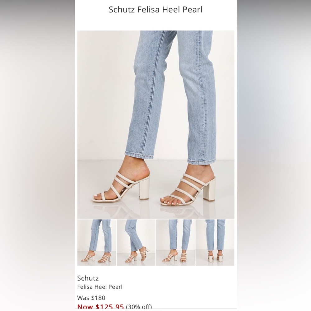 Schutz Felisa Heel Pearl